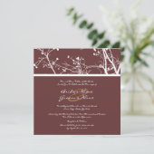 Faire-part de mariage d'hiver Brown et blanc (Debout devant)