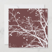 Faire-part de mariage d'hiver Brown et blanc (Dos)