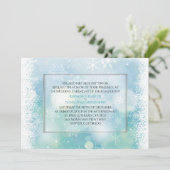 Faire-part de mariage d'hiver de flocons de neige (Debout devant)