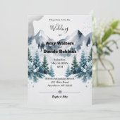 Faire-part de mariage d'hiver élégant (Debout devant)