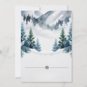 Faire-part de mariage d'hiver élégant (Dos)