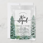 faire-part de mariage d'hiver en elopant avec sapi (Devant)