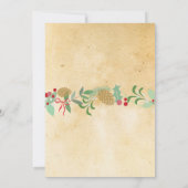 Faire-part de mariage d'hiver en papier de houx po (Dos)