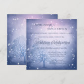 Faire-part de mariage d'hiver enneigé mystique apr (Devant / Derrière)