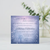 Faire-part de mariage d'hiver enneigé mystique apr (Debout devant)