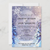 Faire-Part de Mariage d'Hiver | Forêt Enneigée (Devant)