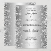 Faire-part de mariage d'hiver mignon (Devant / Derrière)
