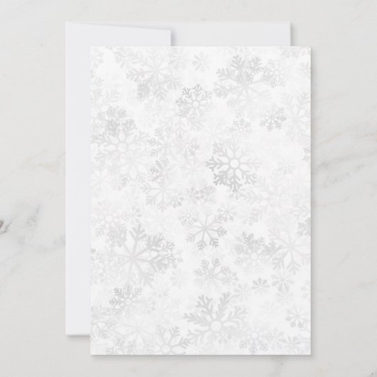 Faire-part de mariage d'hiver Snowflon (Dos)