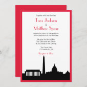 Faire-part de mariage d'horizon de C.C - frontière (Devant / Derrière)