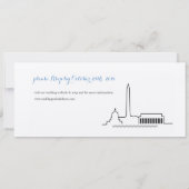 Faire-part de mariage d'horizon de Washington DC (Dos)