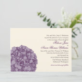 Faire-part de mariage d'hortensia (Debout devant)