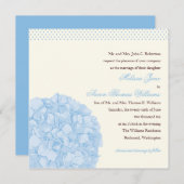 Faire-part de mariage d'hortensia (Devant / Derrière)
