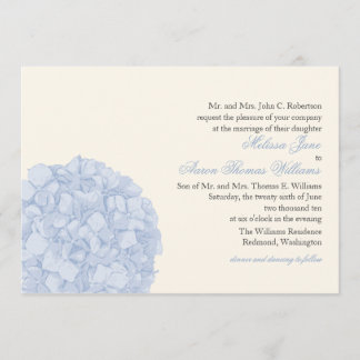 Faire-part de mariage d'hortensia