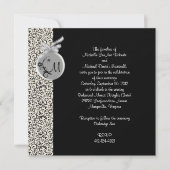 Faire-part de mariage Diamant noir et argent (Devant)
