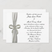 Faire-part de mariage Diamond Bow (Devant / Derrière)