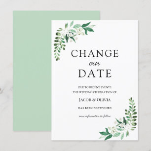 Faire-part de mariage différé de Greenery