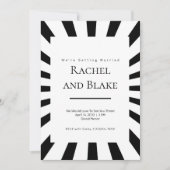 Faire-part de mariage d'illusion optique noir + bl (Devant)