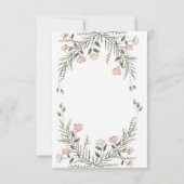 Faire-part de mariage d'illustration de fleurs et  (Dos)