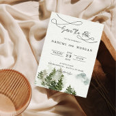 Faire-part de mariage d'illustration de l'aquarell