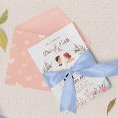 Faire-part de mariage d'illustration florale créat