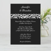 Faire-part de mariage d'impression Black Zebra (Debout devant)