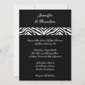 Faire-part de mariage d'impression Black Zebra (Devant)