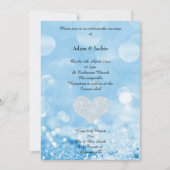 FAIRE-PART DE MARIAGE D'IMPRESSION BLEUE DE BOKEH (Devant)