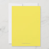 Faire-part de mariage d'impression Chevron jaune (Dos)