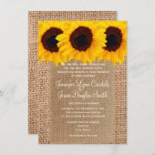 Faire-part de mariage d'impression de toile de (Devant / Derrière)