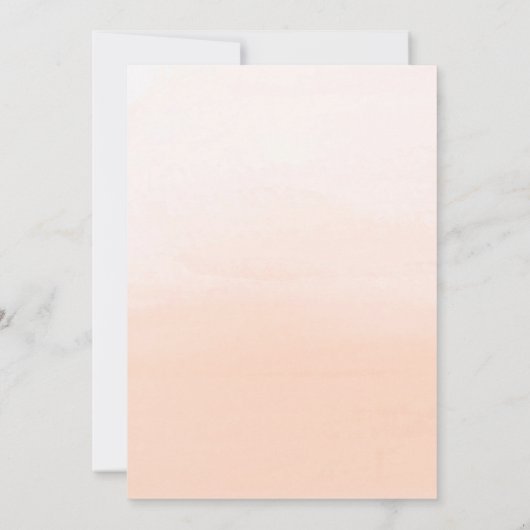 Faire-part de mariage d'impression florale aquarel (Dos)