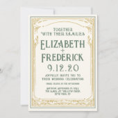 Faire-part de mariage d'impression vintage (Devant)