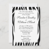 Faire-part de mariage d'impression Zebra (Devant)