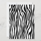 Faire-part de mariage d'impression Zebra (Dos)