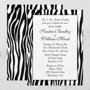 Faire-part de mariage d'impression Zebra