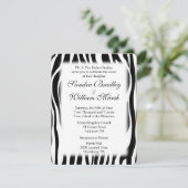 Faire-part de mariage d'impression Zebra (Debout devant)