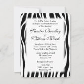 Faire-part de mariage d'impression Zebra (Devant)