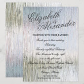 Faire-part de mariage d'indulgence argent (Devant / Derrière)