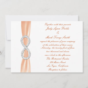 Faire-part de mariage d'infini diamant orange