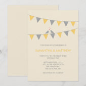 Faire-part de mariage d'inséparables d'étamine - (Devant / Derrière)