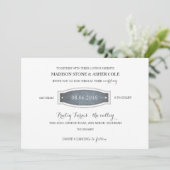 Faire-part de mariage d'insigne de tableau de bord (Debout devant)