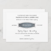 Faire-part de mariage d'insigne de tableau de bord (Devant / Derrière)