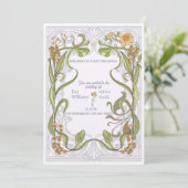 Faire-part de mariage d'inspiration Art nouveau (Debout devant)