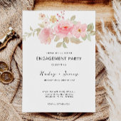 Faire-part de mariage d'invitation Fiançailles ros