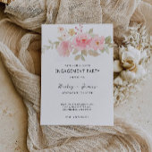 Faire-part de mariage d'invitation Fiançailles ros