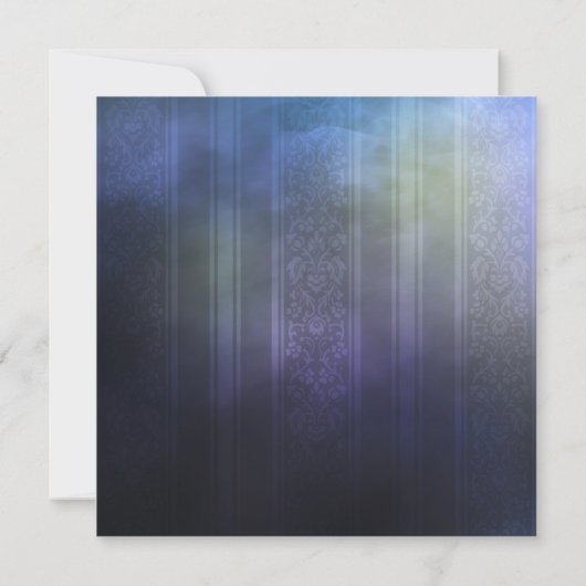 Faire-part de mariage d'Iris pourpre et jaune (Dos)