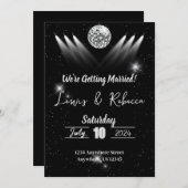 Faire-part de mariage Disco super (Devant / Derrière)