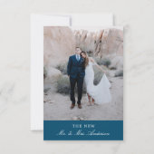 Faire-Part de Mariage Discrète et Élégant (Dos)