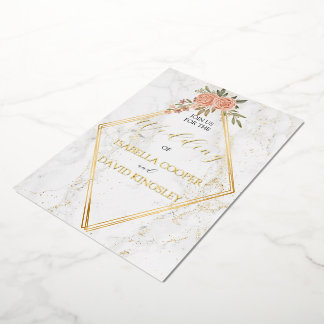 Faire-part de mariage Divine Rose Gold Blush Flora