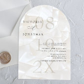 Faire-part de mariage d'ivoire simple