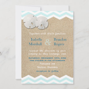 Faire-part de mariage Dollars De Sable De Plage